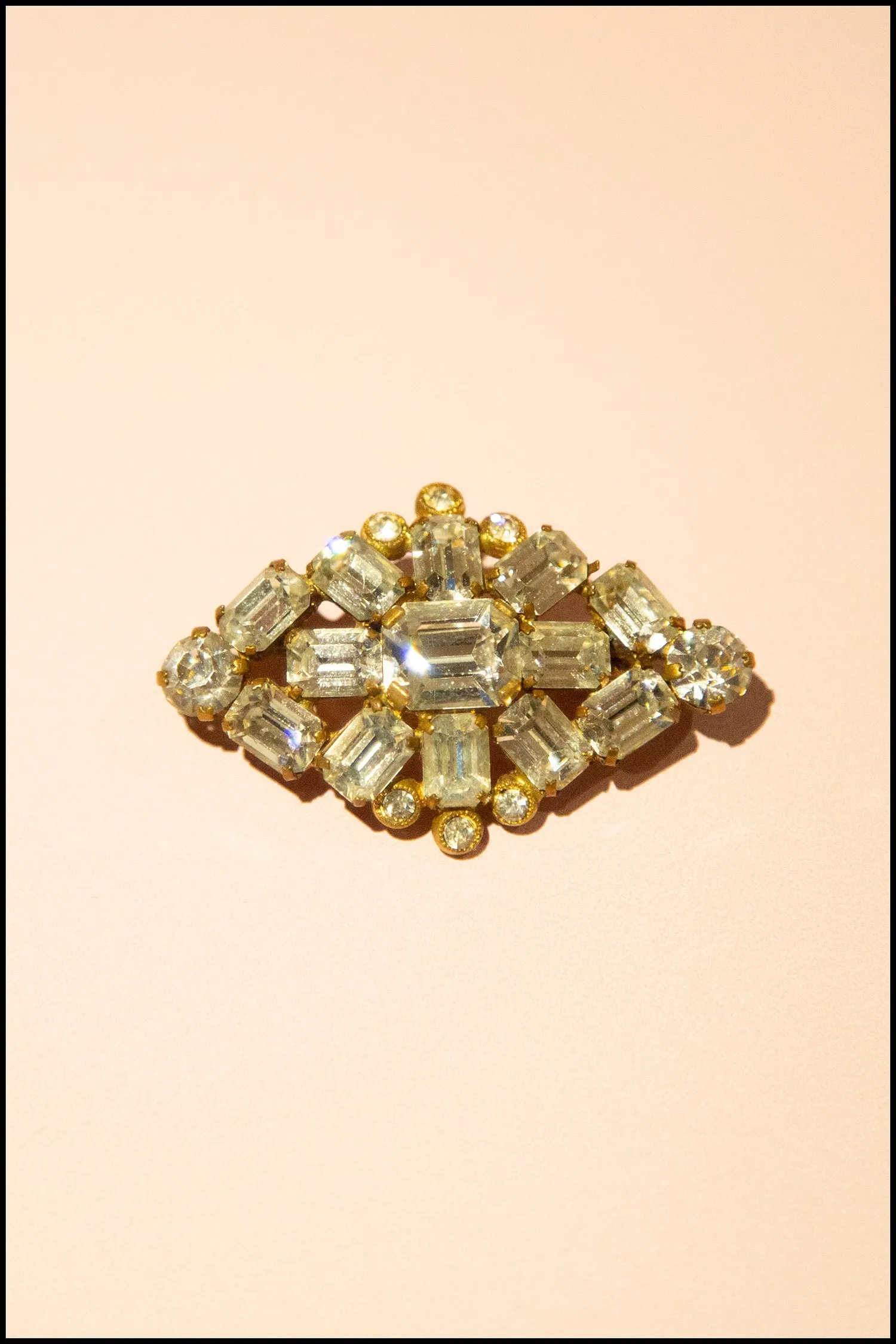 Vintage 1930s Art Deco Rhinestone Brooch