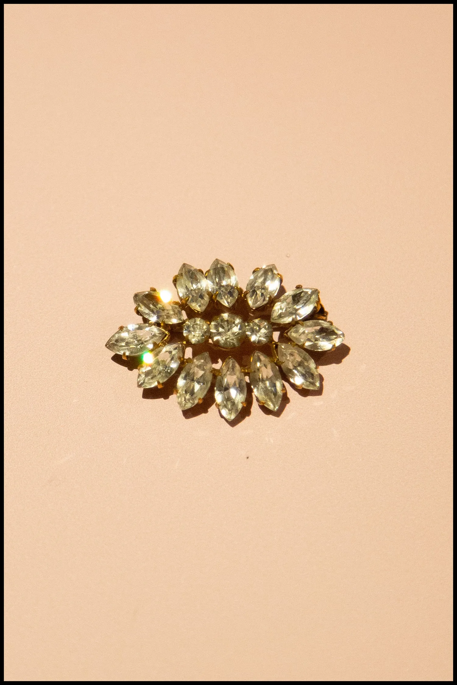 Vintage 1930s Classical Rhinestone Brooch