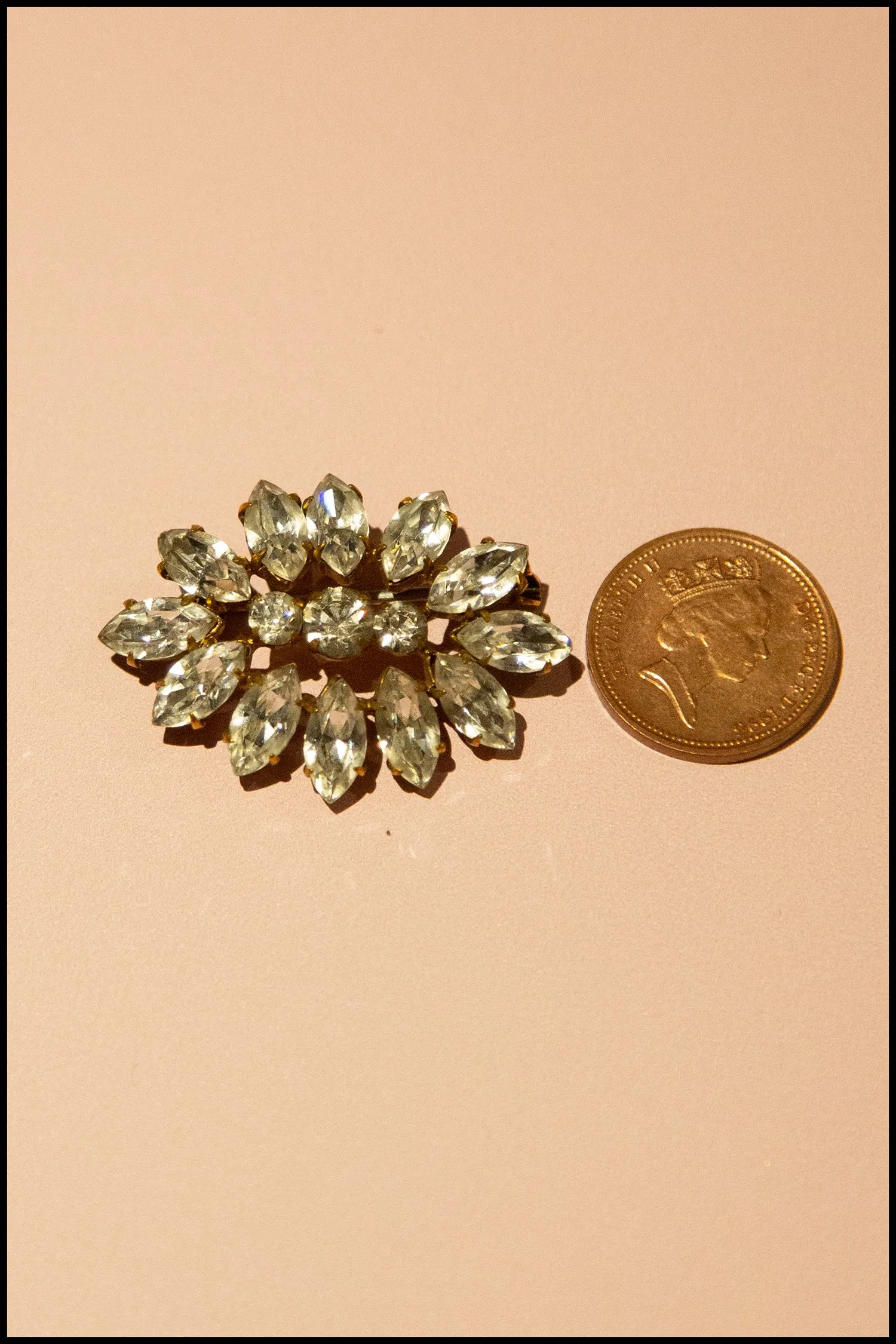 Vintage 1930s Classical Rhinestone Brooch