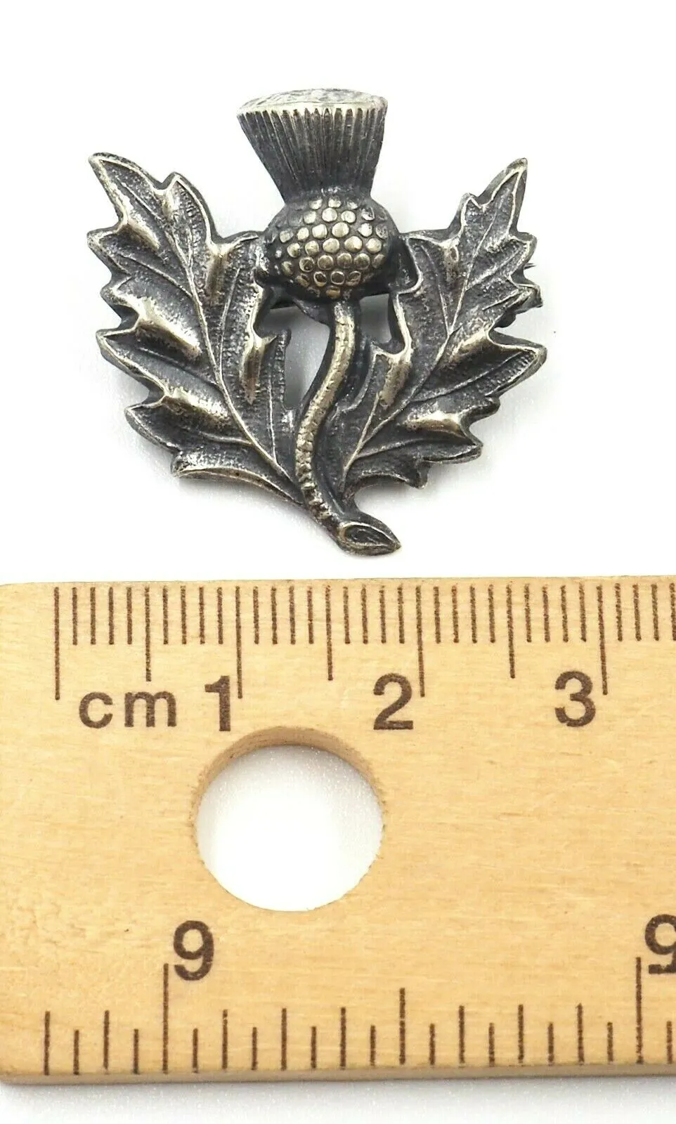 Vintage Thistle Brooch - Traditional Celtic Pewter Jewellery