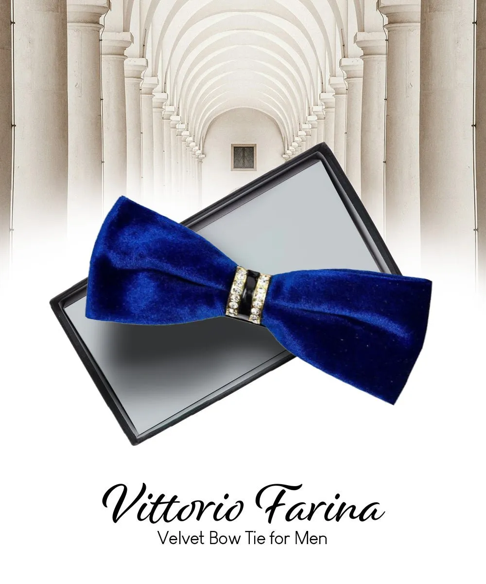 Vittorio Farina Velvet Bow Tie in Gift Box