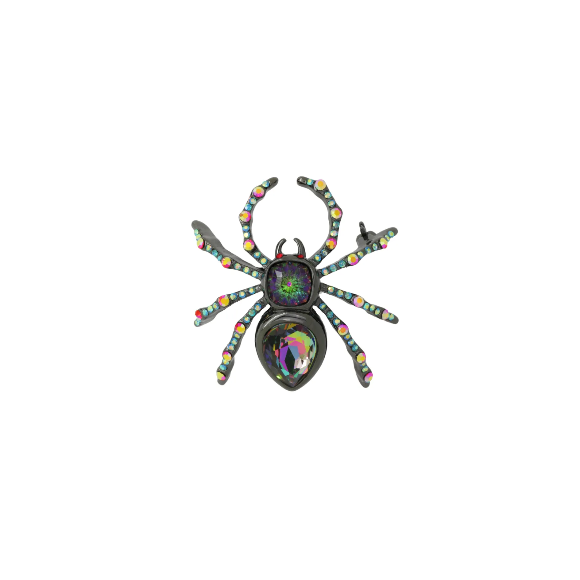 Web Spinning Spider Brooch