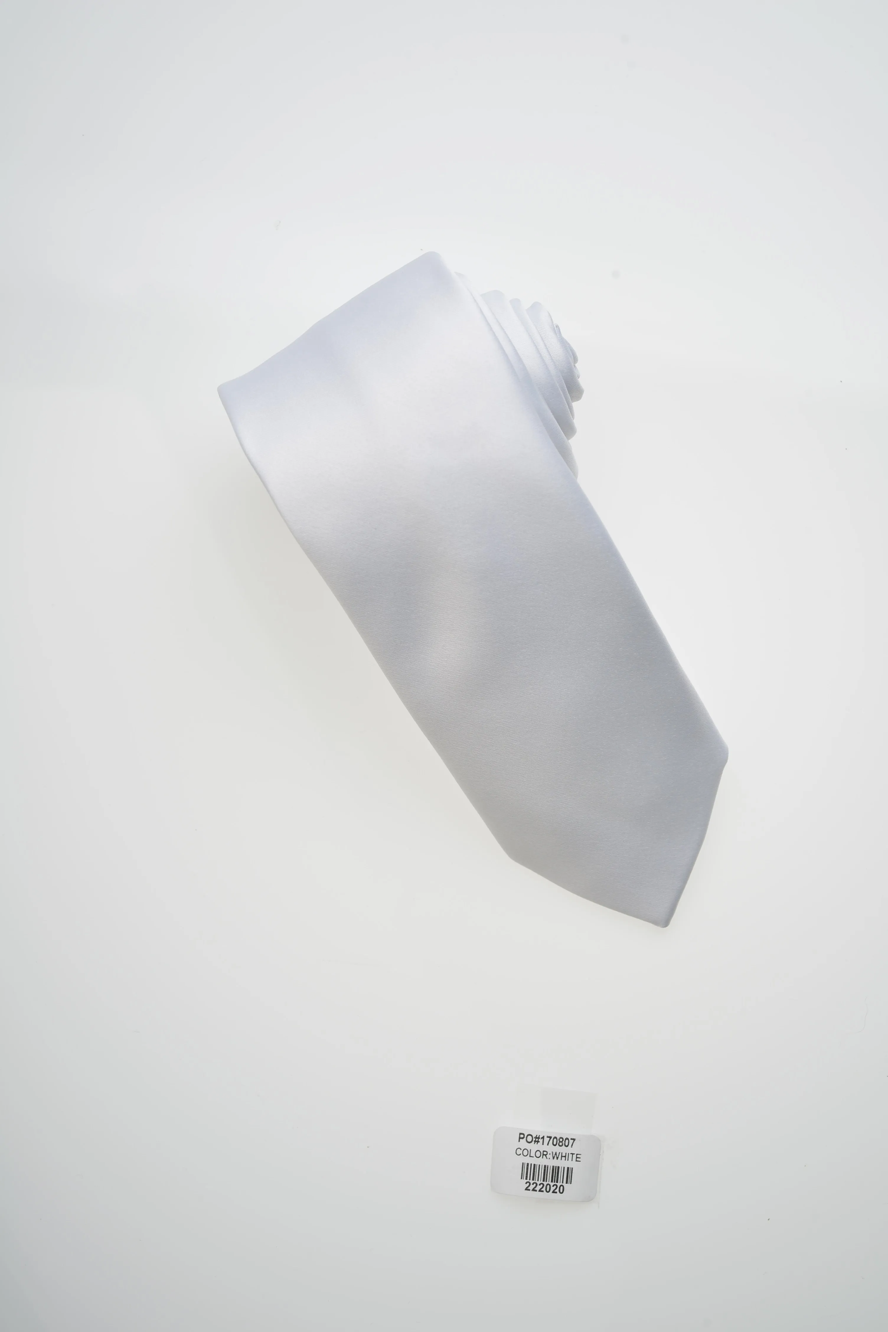 White Solid Modern Neckties