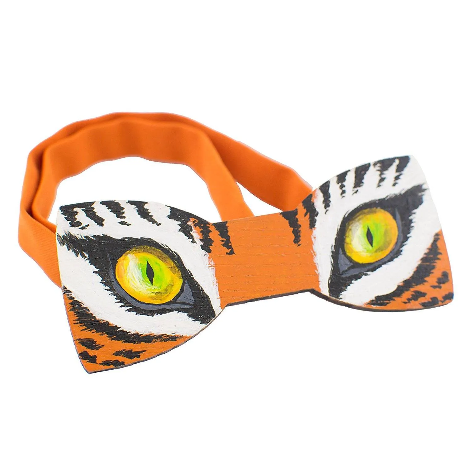 Wooden Tiger Eyes Bow Tie