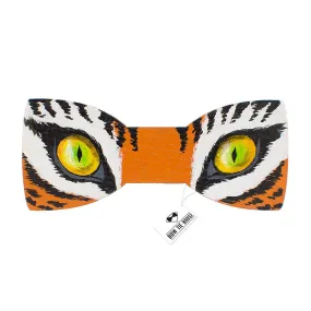 Wooden Tiger Eyes Bow Tie