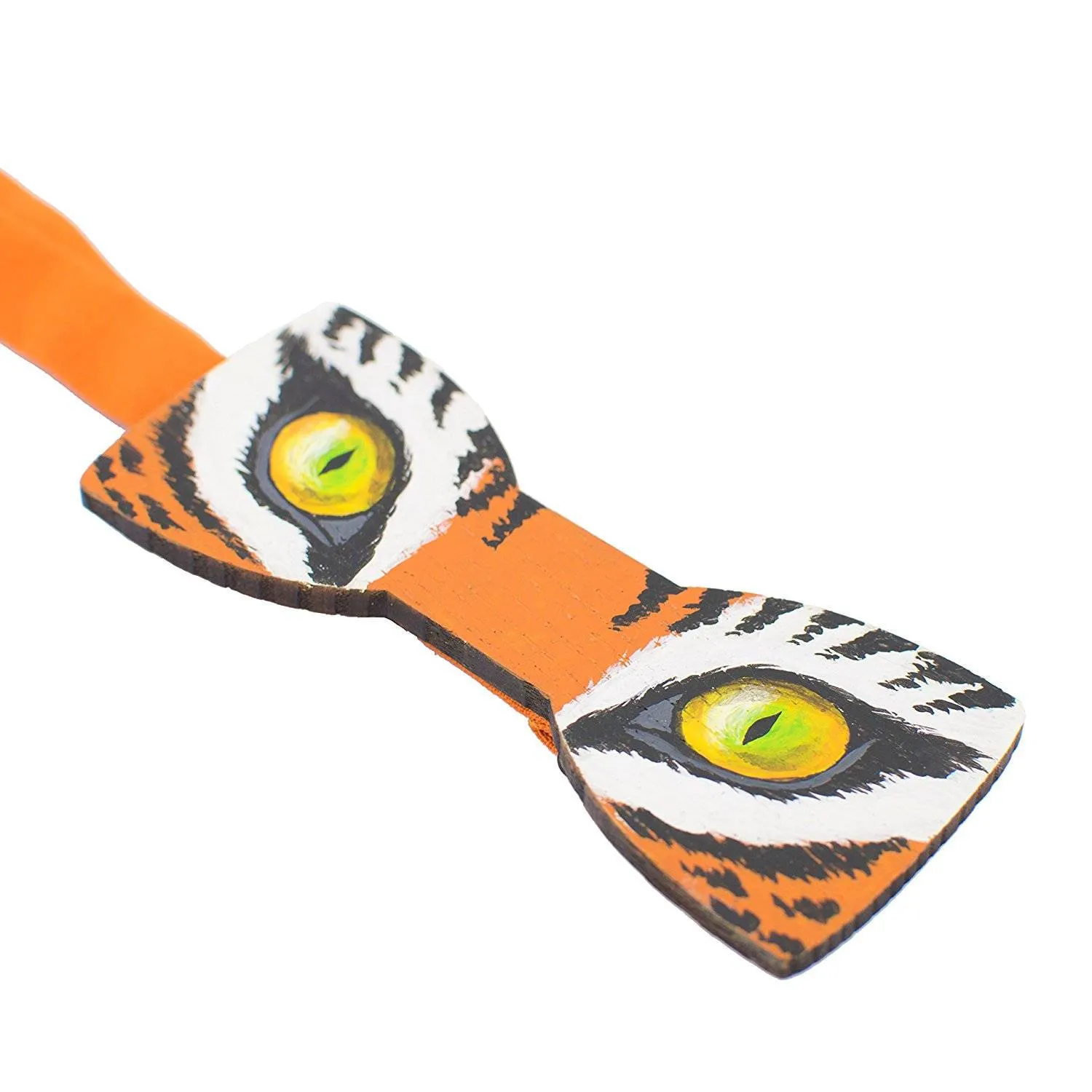 Wooden Tiger Eyes Bow Tie