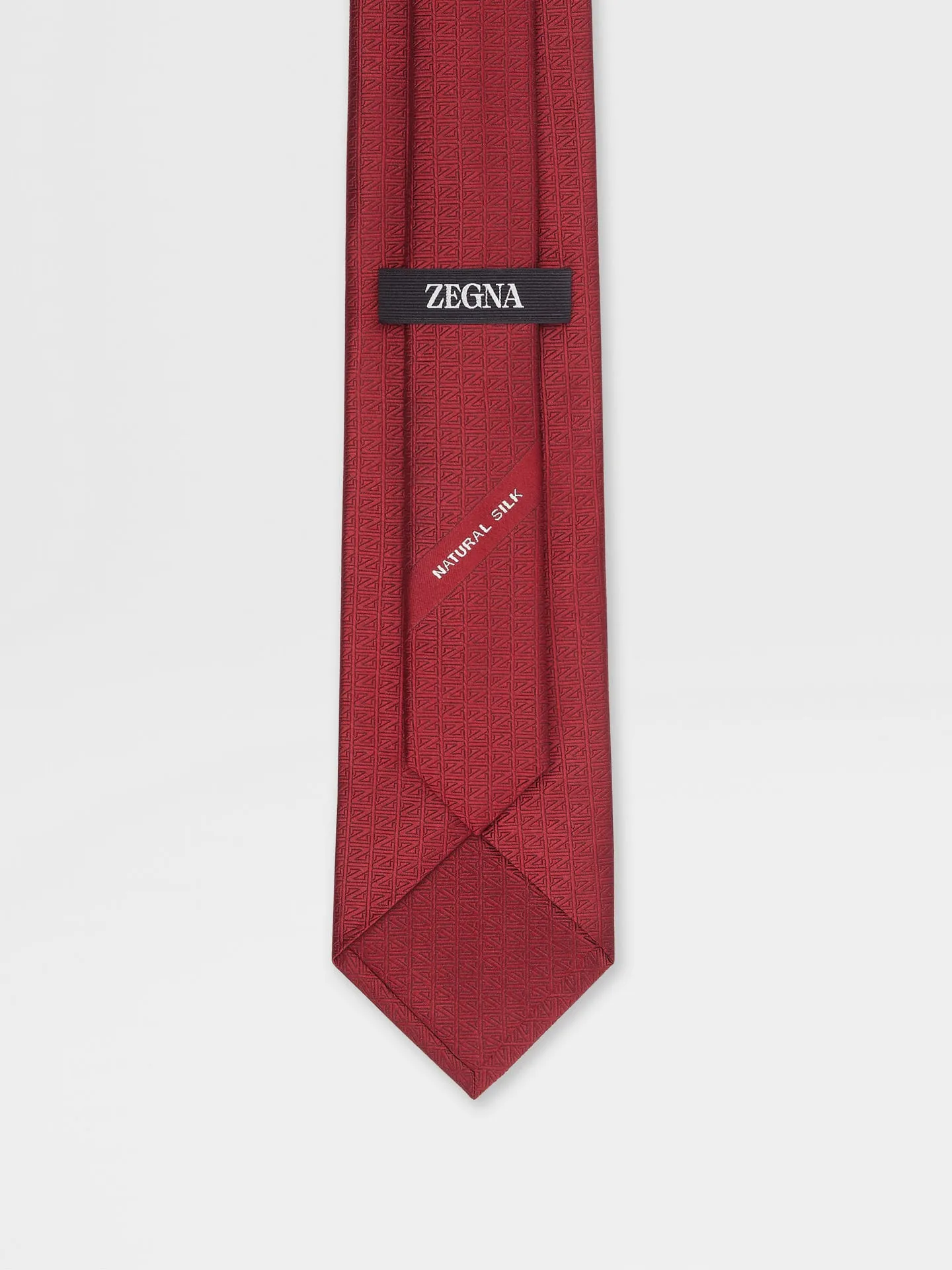 Zegna Red Natural Silk Tie