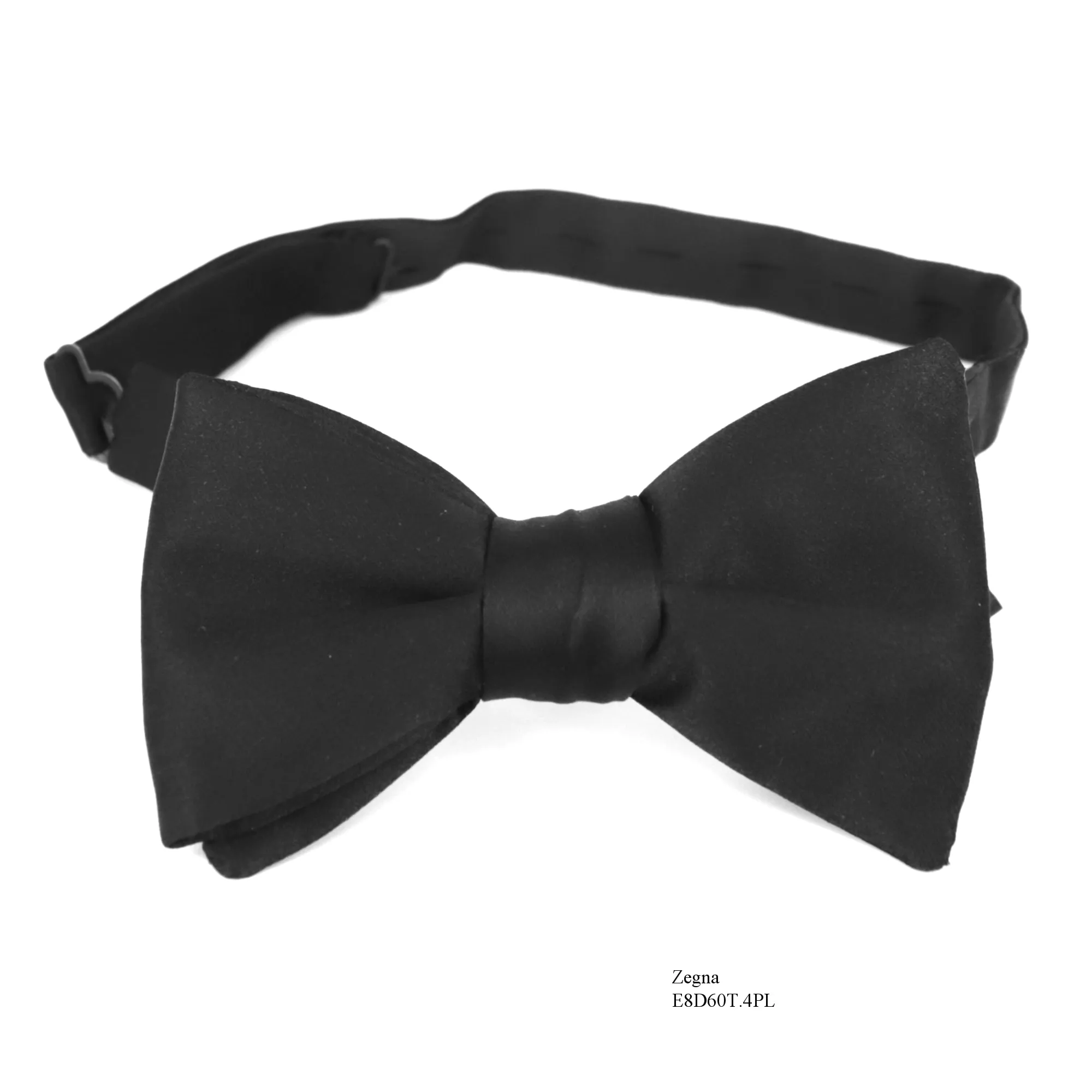 ZEGNA Silk Self Black Bow Ties